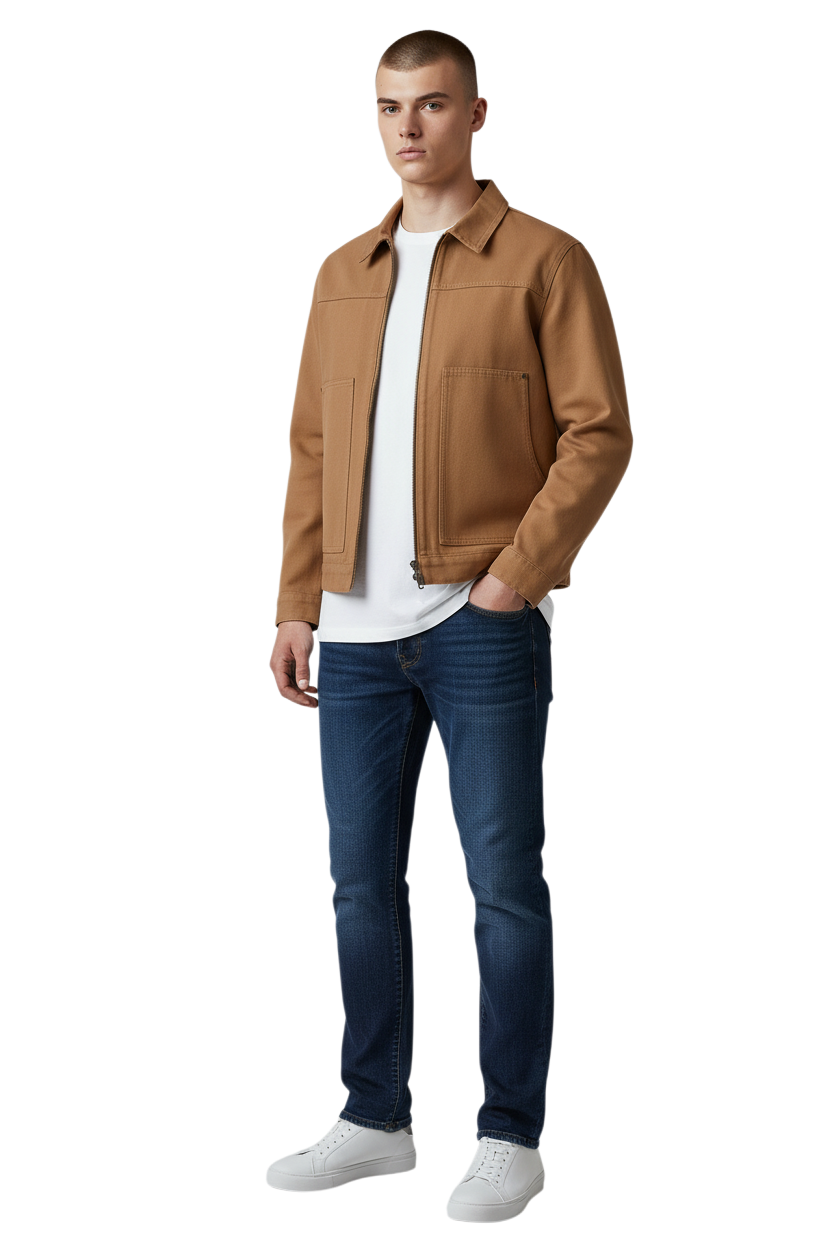 Canvas Utility Zip Jacket - AVF26131JKT