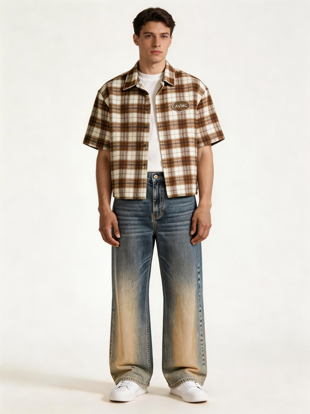 Barrel Fit Baggy Jeans - AVMCF26101DB