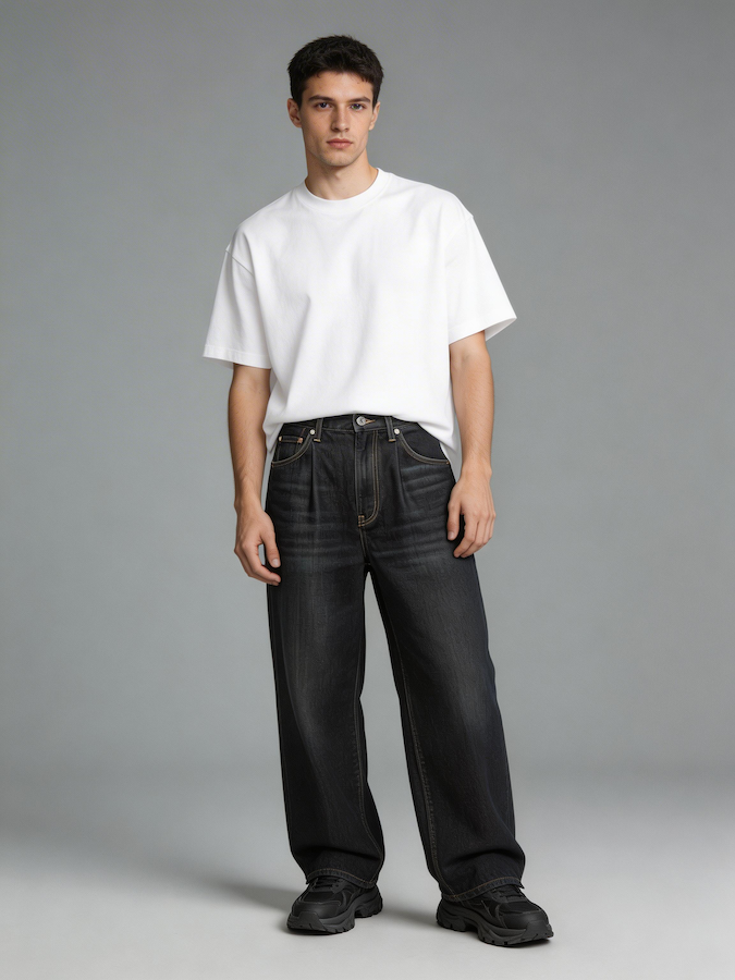 Wide Leg Jeans - AVMCF26102DB
